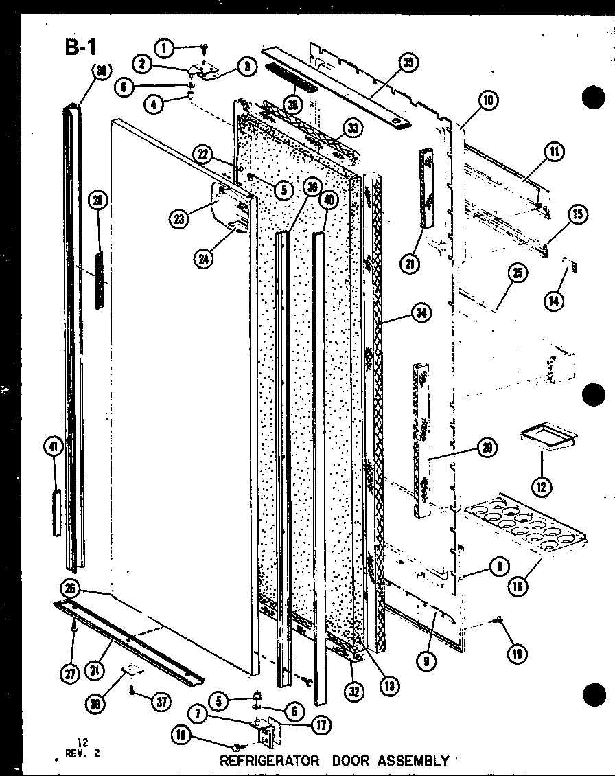 Amana SDI25F-1-A-P75400-8WA refrigerator door assembly (ii) diagram