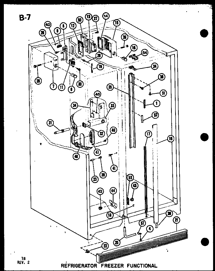 Amana SDI25F-1-A-P75400-8WA refrigerator freezer functional diagram