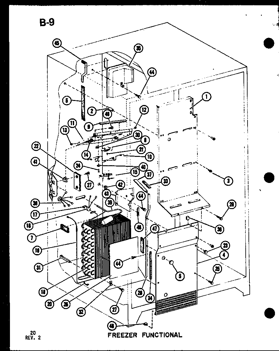 Amana SDI25F-1-A-P75400-8WA freezer functional diagram