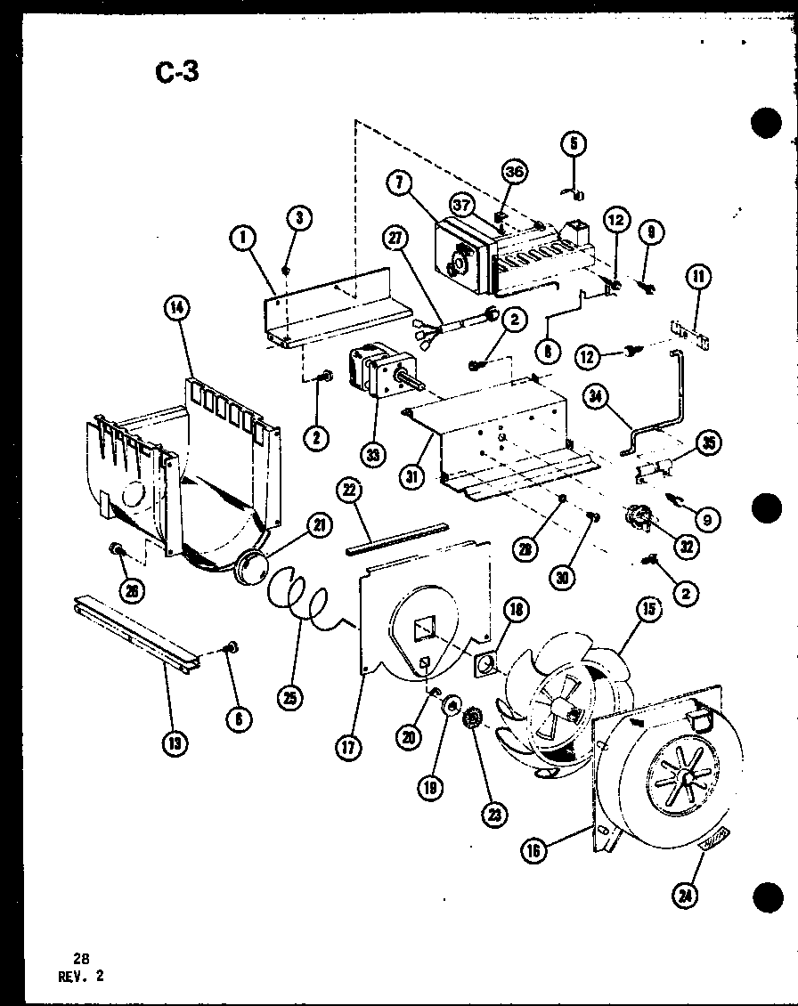 Amana SDI25F-1-A-P75400-8WA icemaker assembly diagram