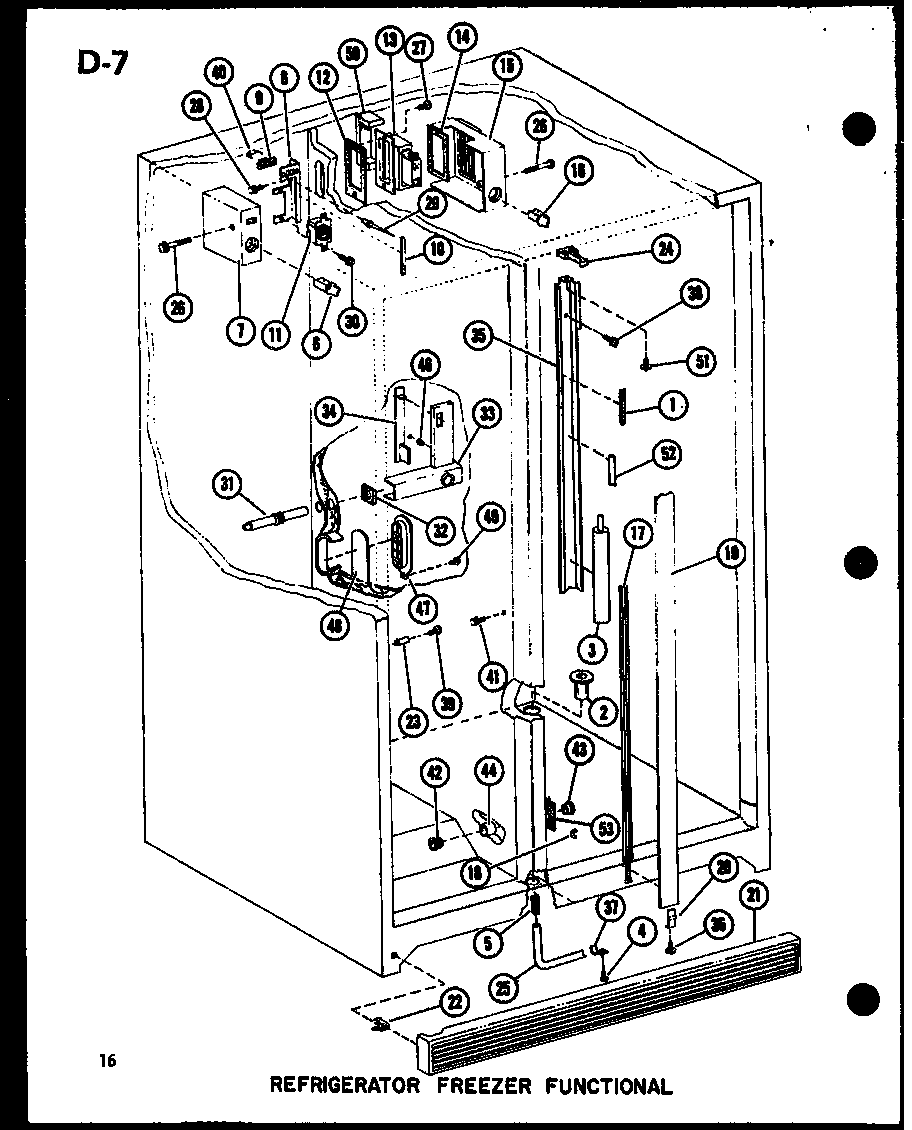 Amana SLDI22F-1-C-P75400-14WC refrigerator freezer functional diagram
