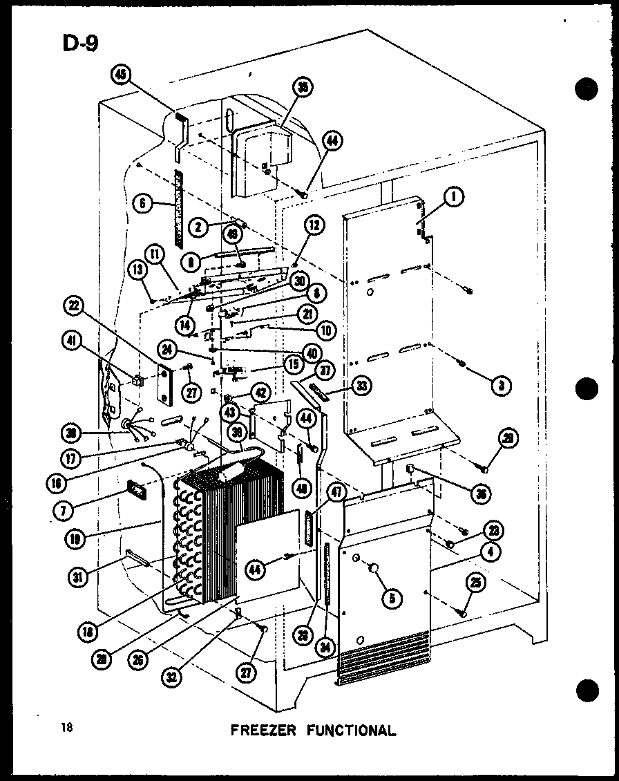 Amana SLDI22F-1-C-P75400-14WC freezer functional diagram