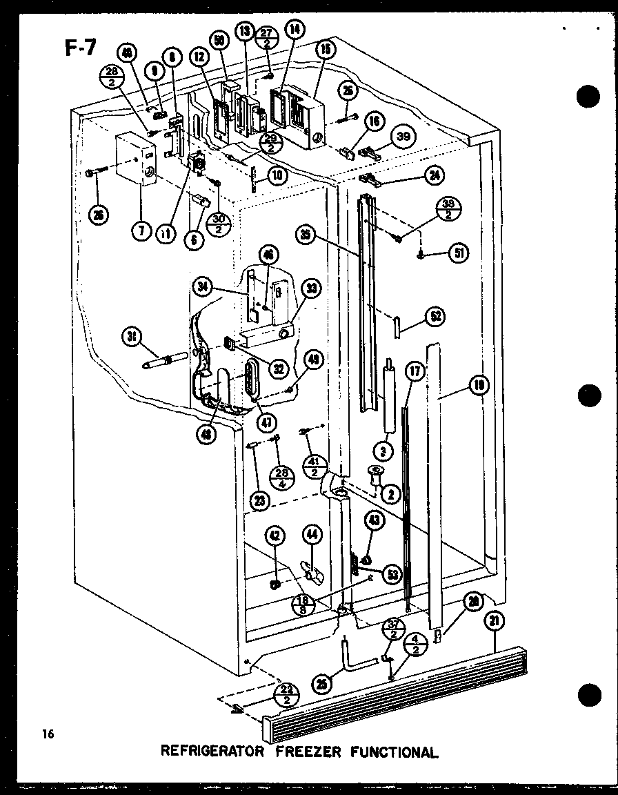 Amana SLDI25F-C-P76421-1WC refrigerator freezer functional diagram