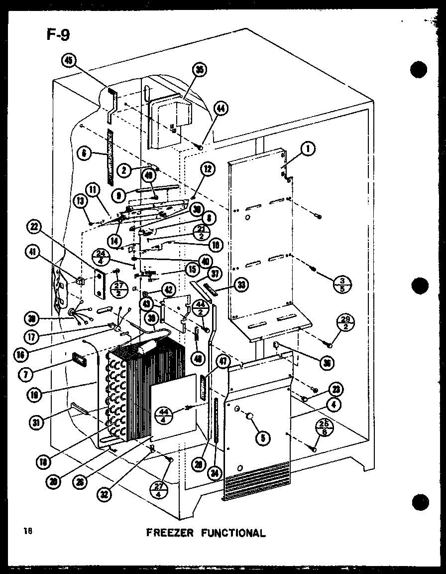 Amana SLDI25F-C-P76421-1WC freezer functional diagram