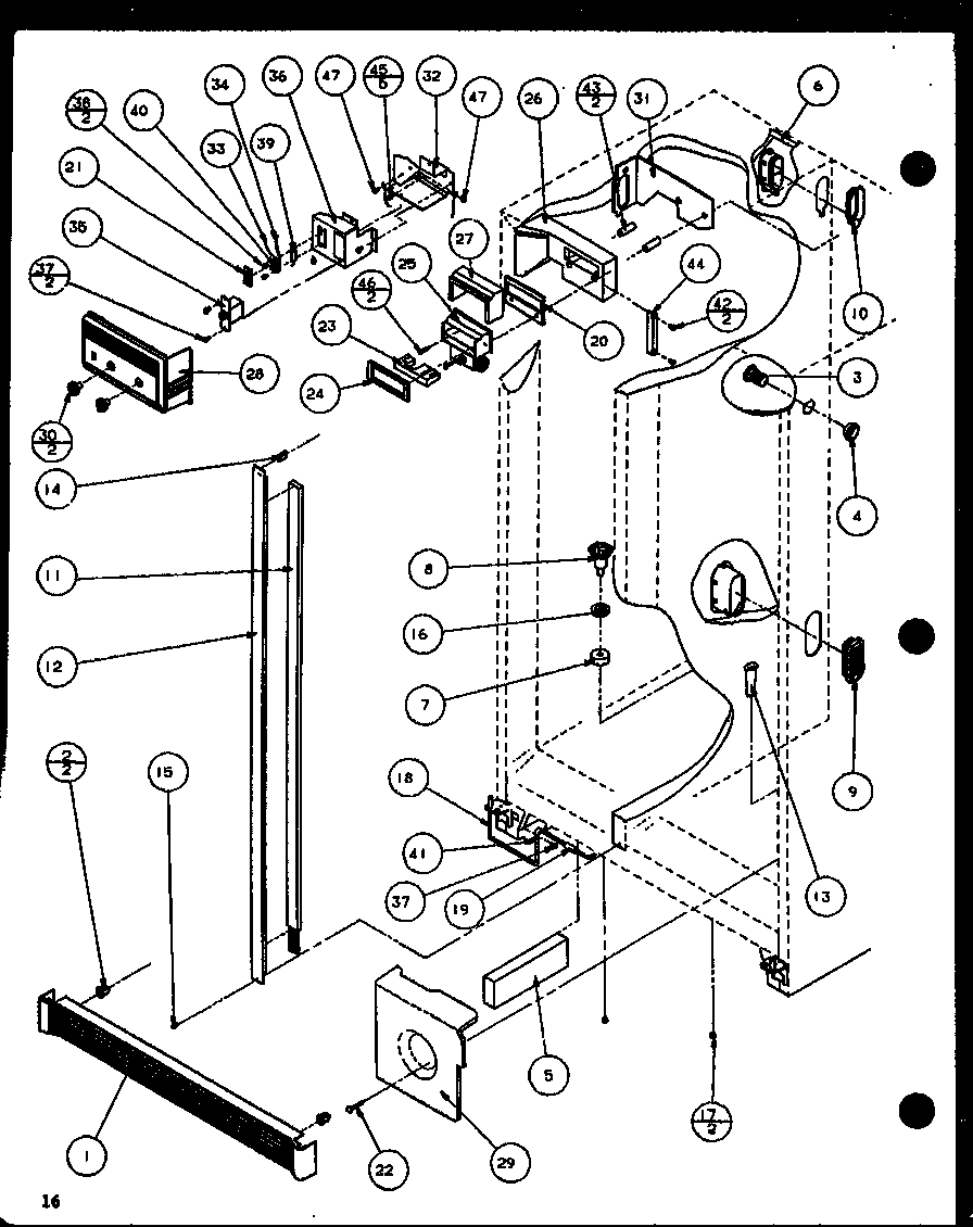 Amana SLDT25H-P7836027W refrigerator diagram