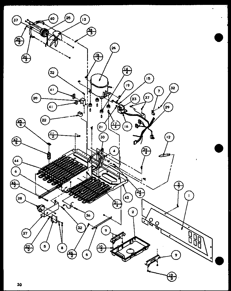 Amana SLDT25H-P7836027W machine compartment diagram