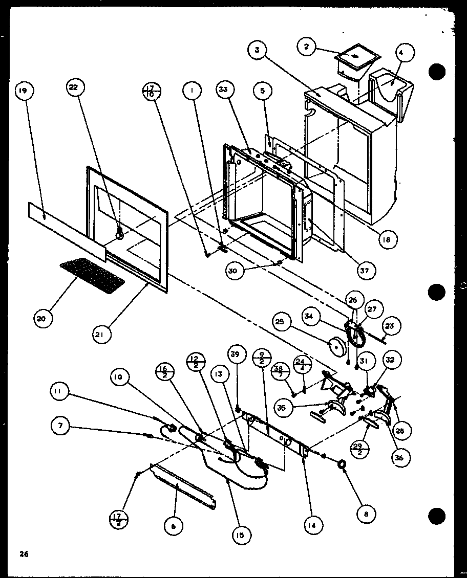 Amana SLDT25H-P7836027W ice and water cavity diagram