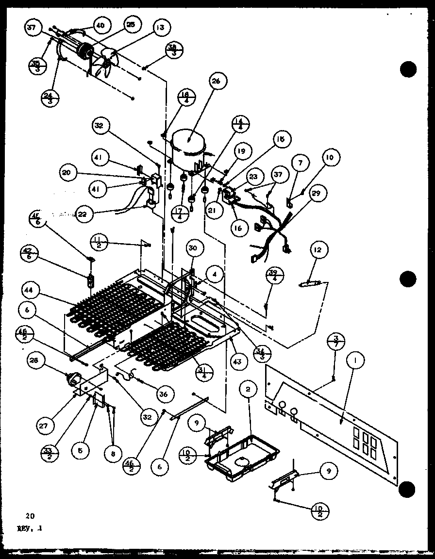 Amana SWDT22H-P7836025W machine compartment diagram