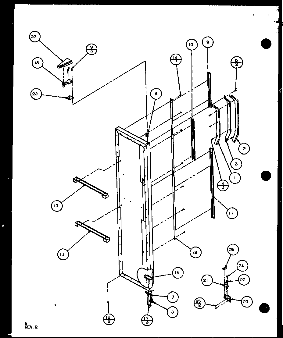 Amana IC4-P7808101W freezer door (sc19j/p7804507w) diagram