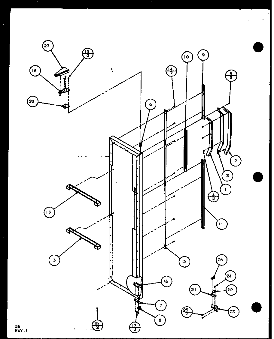 Amana IC4-P7808101W freezer door (sc22j/p7870120w) (sc22j/p1104030w) diagram