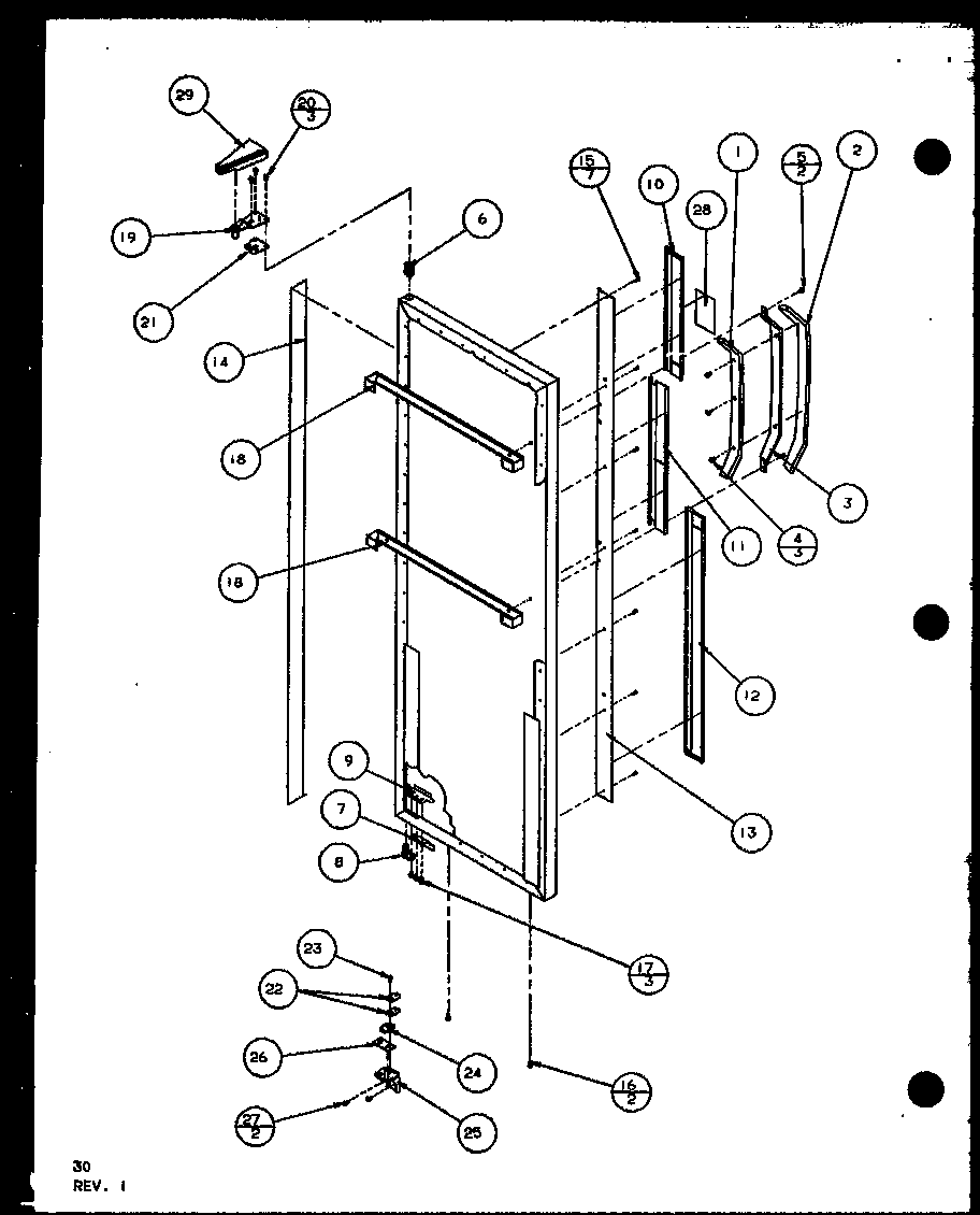 Amana IC4-P7808101W refrigerator door (sc22j/p7870120w) (sc22j/p1104030w) diagram