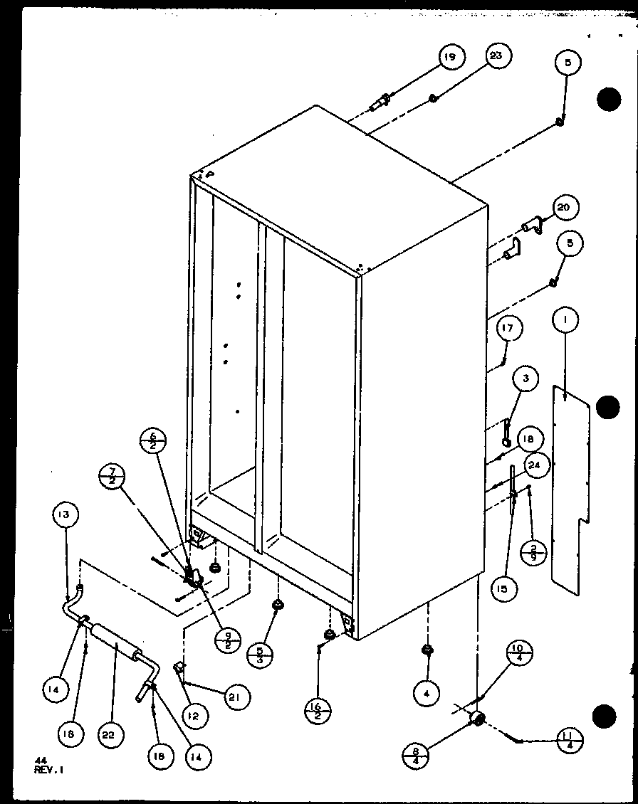 Amana IC4-P7808101W rollers and back (sc22j/p7870120w) (sc22j/p1104030w) diagram