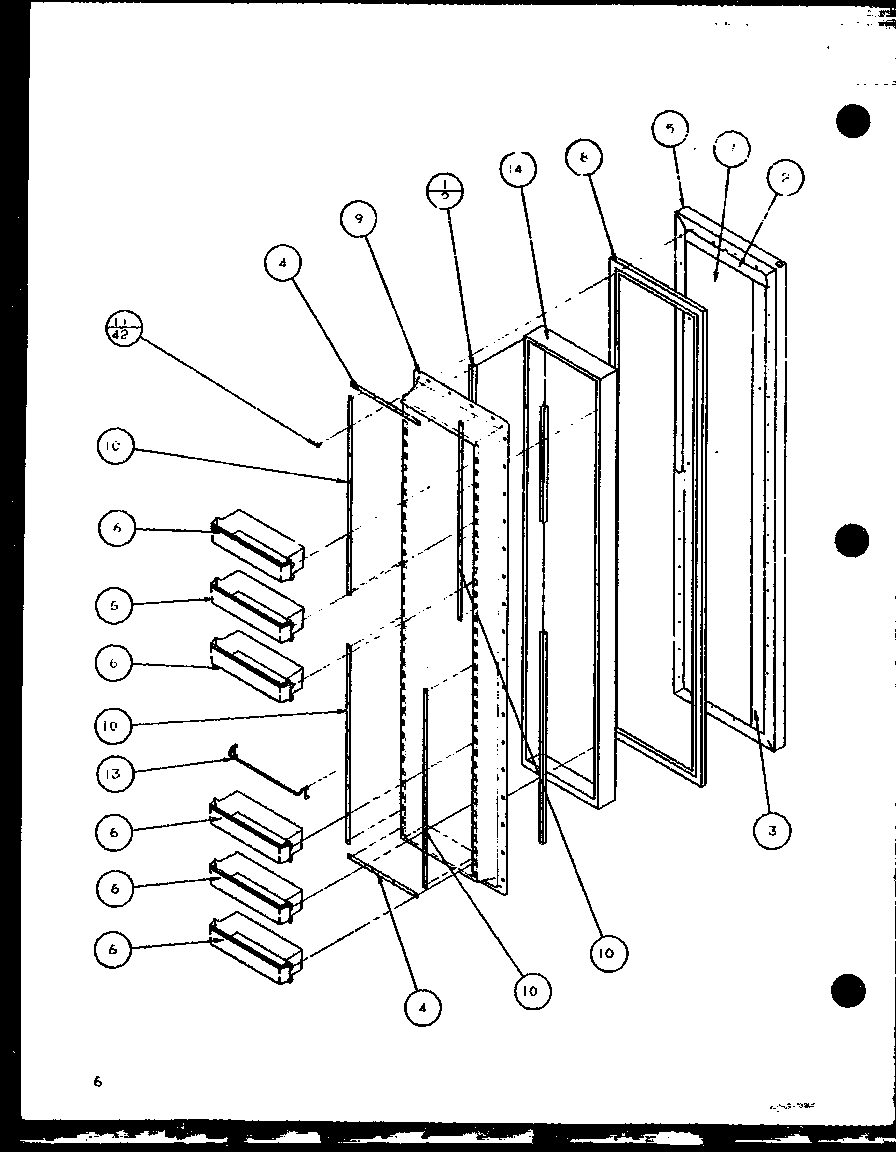 Amana SX22J-P1104029W freezer door (sx22j/p7870118w) (sx22j/p1104029w) (sx25j/p7870105w) (sx25j/p1104025w) diagram