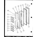 Amana SX25J-P1104025W freezer door (sx22j/p7870118w) (sx22j/p1104029w) (sx25j/p7870105w) (sx25j/p1104025w) diagram
