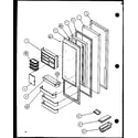 Amana SX25J-P1104025W refrigerator door (sx22j/p7870118w) (sx22j/p1104029w) (sx25j/p7870105w) (sx25j/p1104025w) diagram