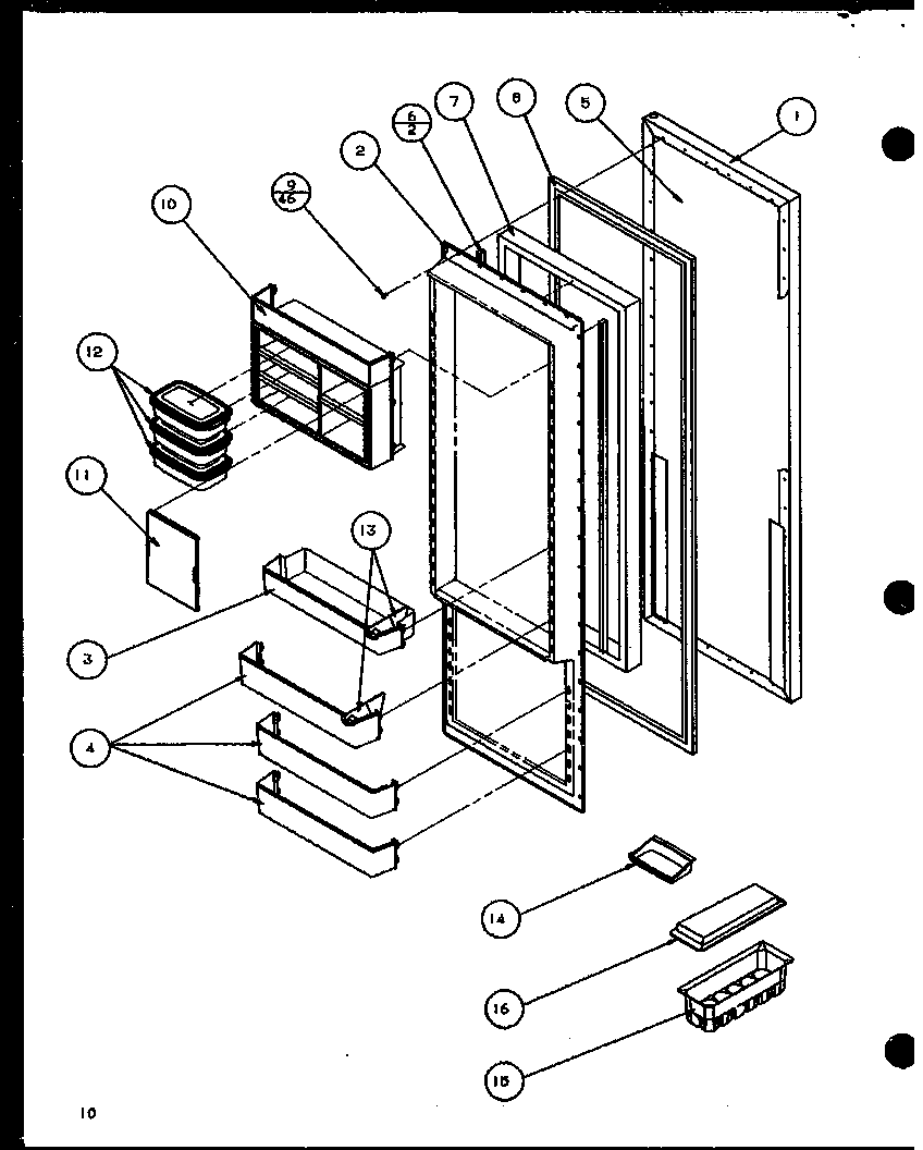 Amana SXI20J-P7870122W refrigerator door (sxi20j/p7870122w) diagram