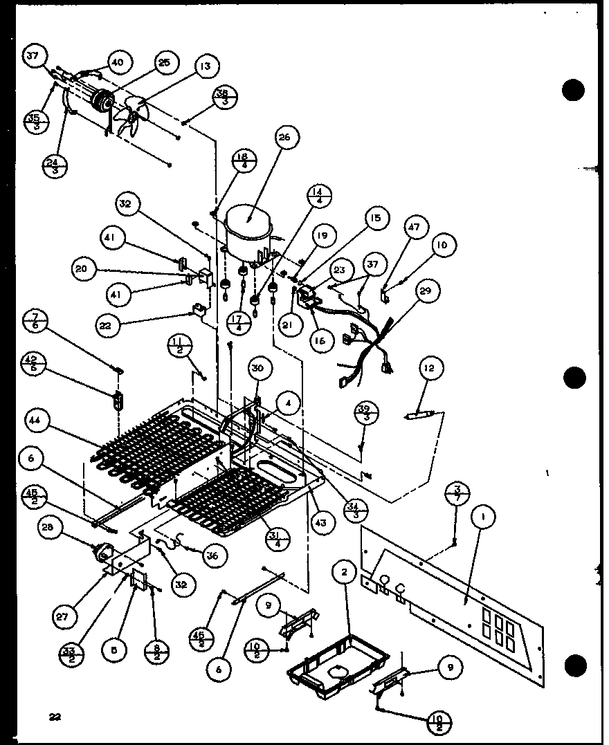Amana SXI20J-P7870122W machine compartment (sxi20j/p7870122w) diagram