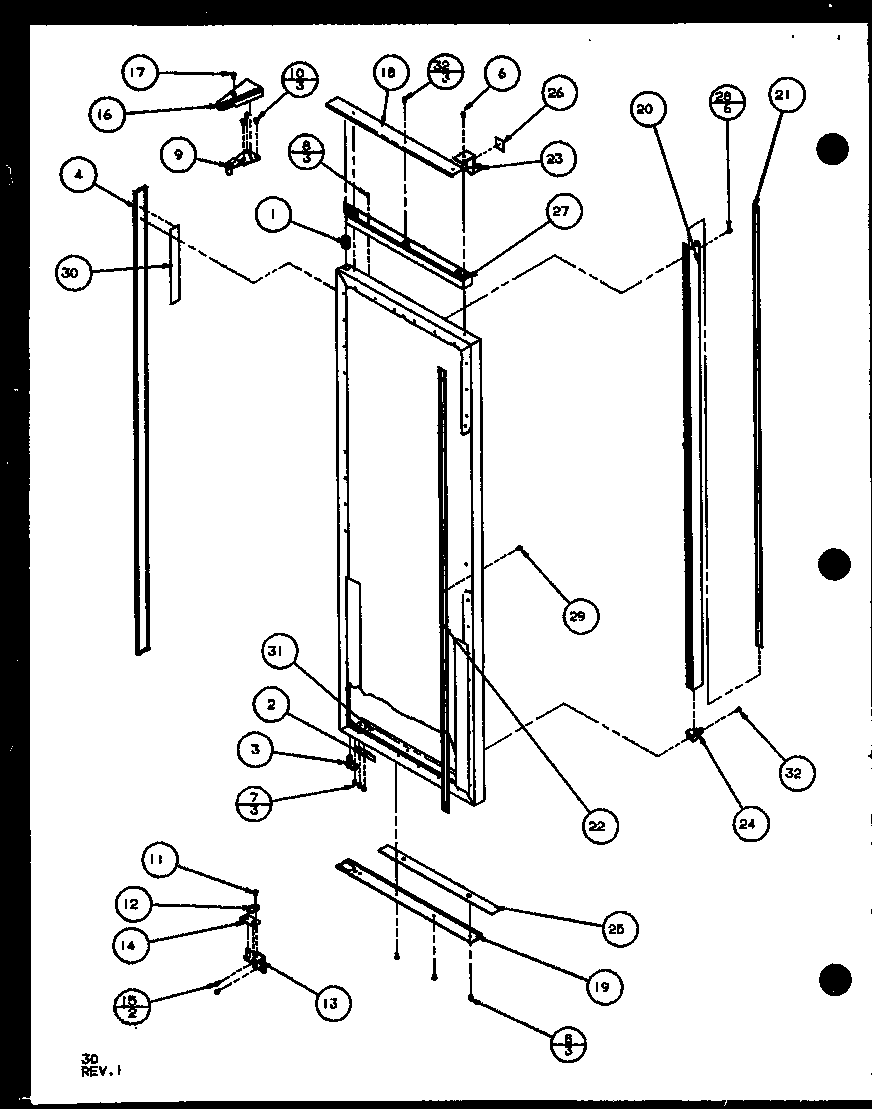 Amana SXI20J-P7870122W refrigerator door (sbi20j/p7870125w) diagram