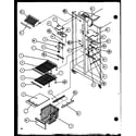 Amana SBI20J-P7870125W freezer shelving and refrigerator light (sbi20j/p7870125w) diagram
