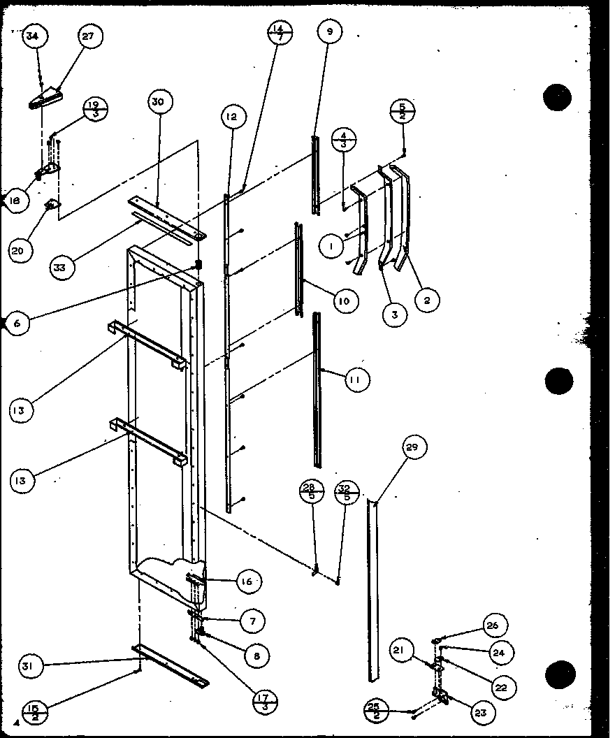 Amana SZI20K-P1117801W freezer door (szi20k/p1117801w) diagram