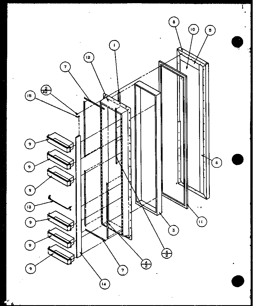 Amana SZI20K-P1117801W freezer door (szi20k/p1117801w) diagram