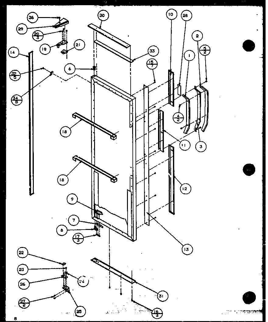 Amana SZI20K-P1117801W refrigerator door (szi20k/p1117801w) diagram