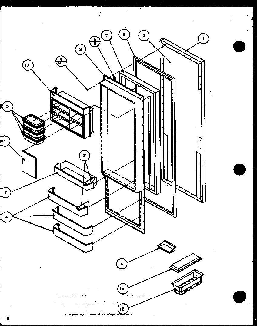 Amana SZI20K-P1117801W refrigerator door (szi20k/p1117801w) diagram