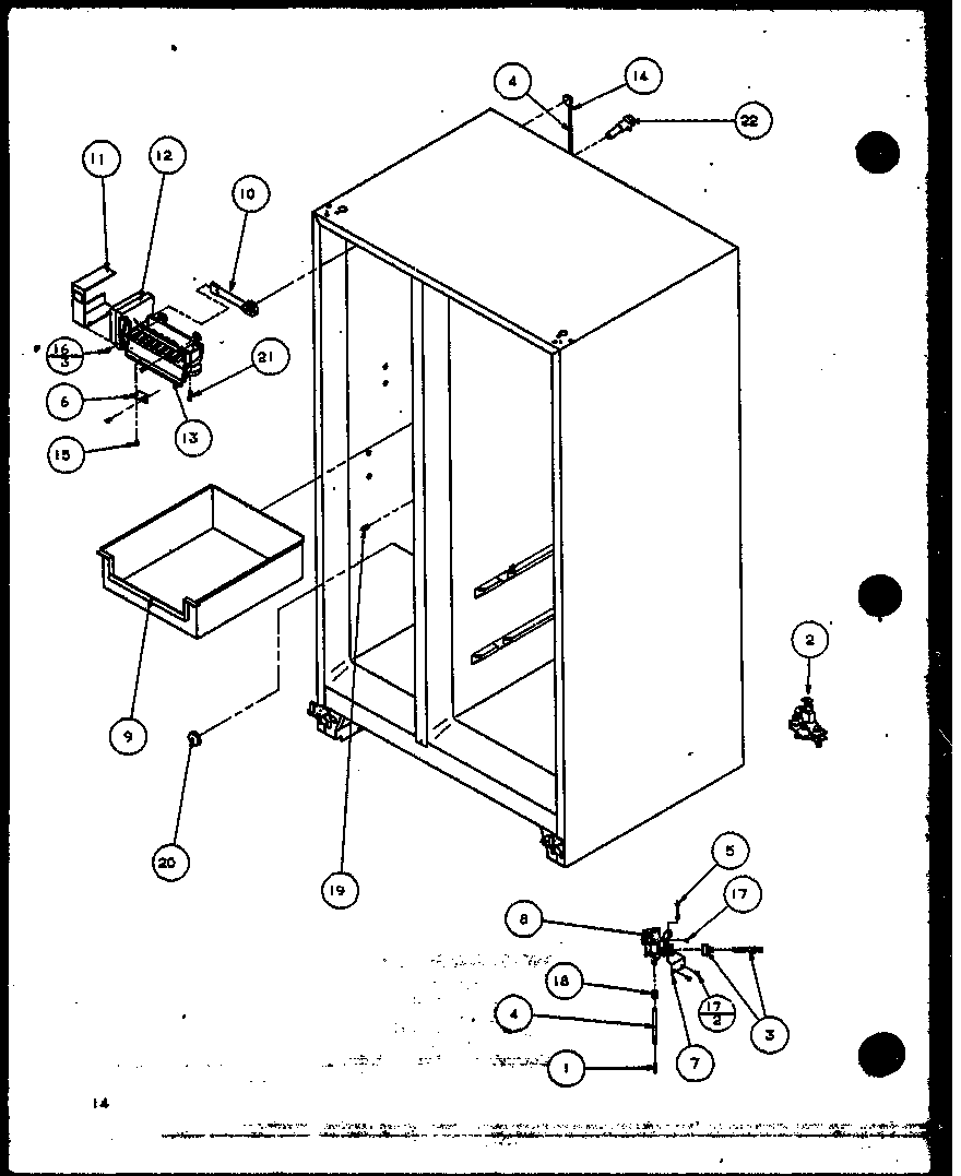 Amana SZI20K-P1117801W factory installed ice maker (szi20k/p1117801w) diagram