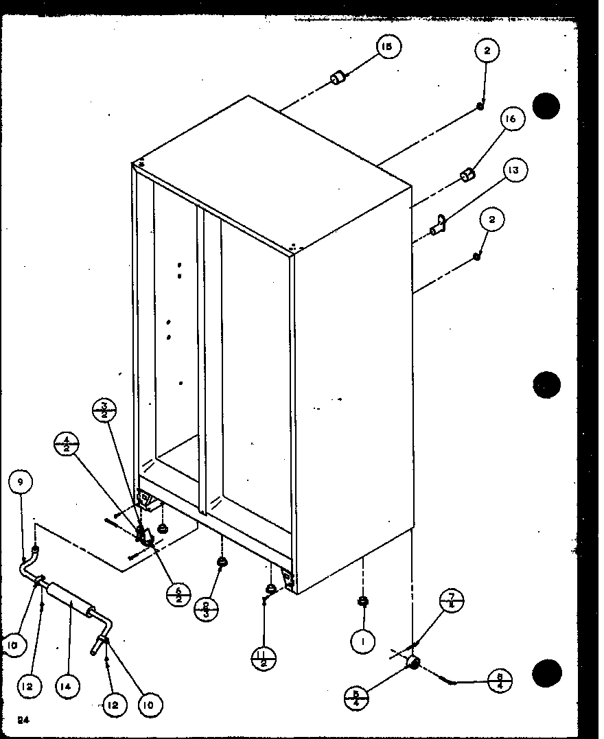 Amana SZI20K-P1117801W rollers and cabinet back (szi20k/p1117801w) diagram