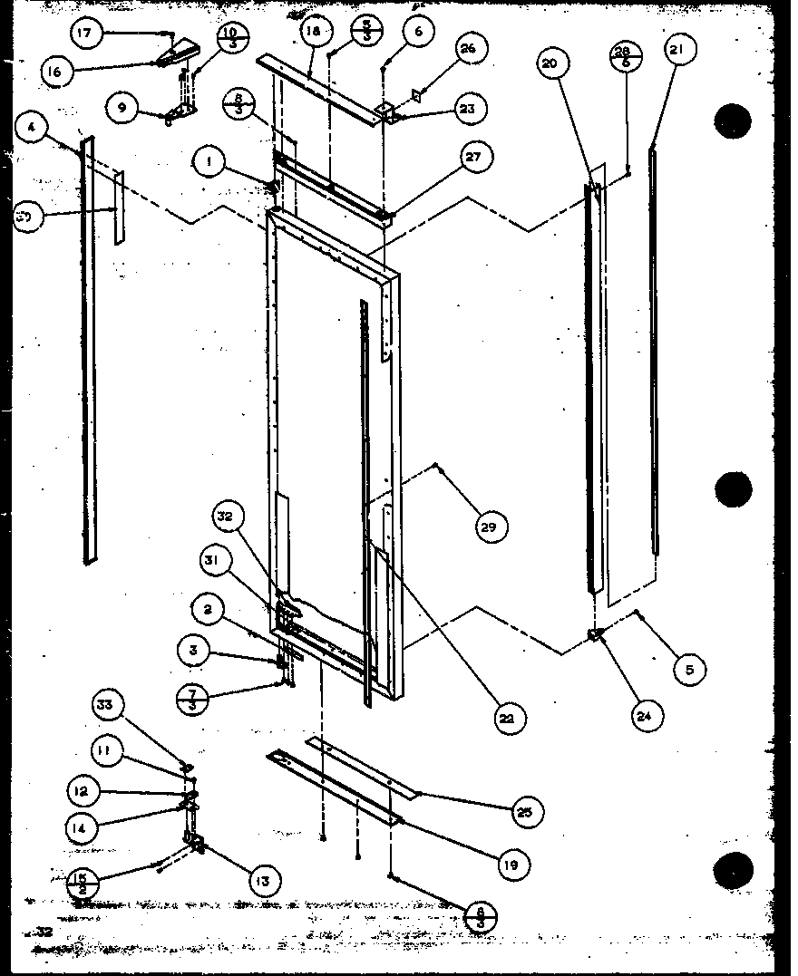 Amana SZI20K-P1117801W refrigerator door (sbi20k/p1117802w) diagram