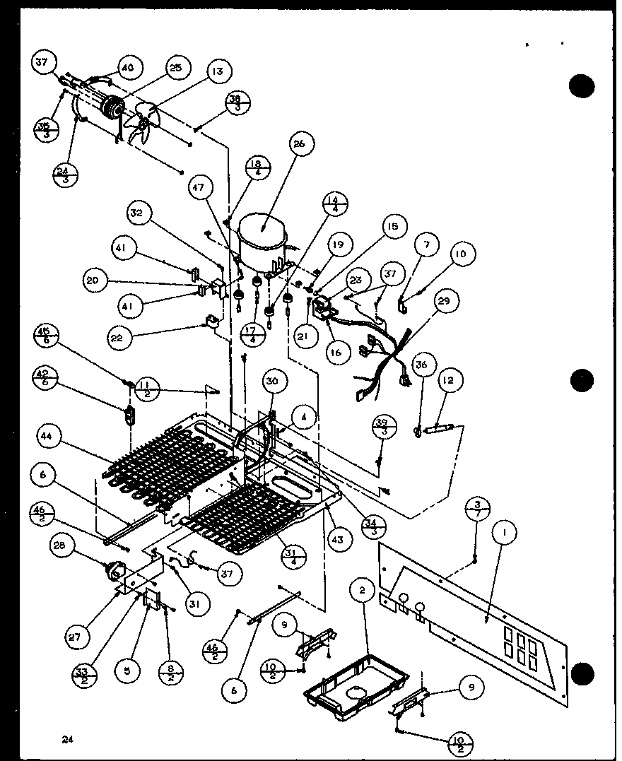 Amana SXD22J-P1116104W machine compartment (sxd25j/p1116401w) (sxd25j/p1116402w) diagram