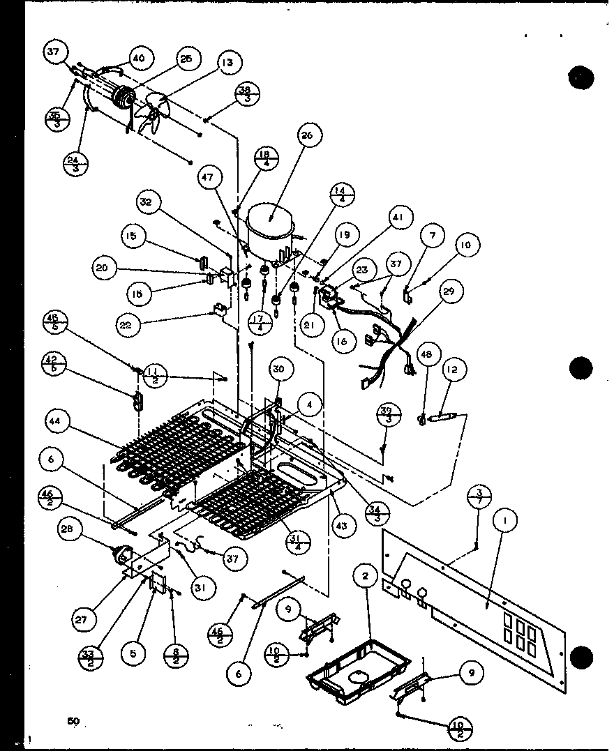Amana SXD22J-P1116104W machine compartment (sxd25jb/p1116403w) (sxd25jb/p1116404w) diagram