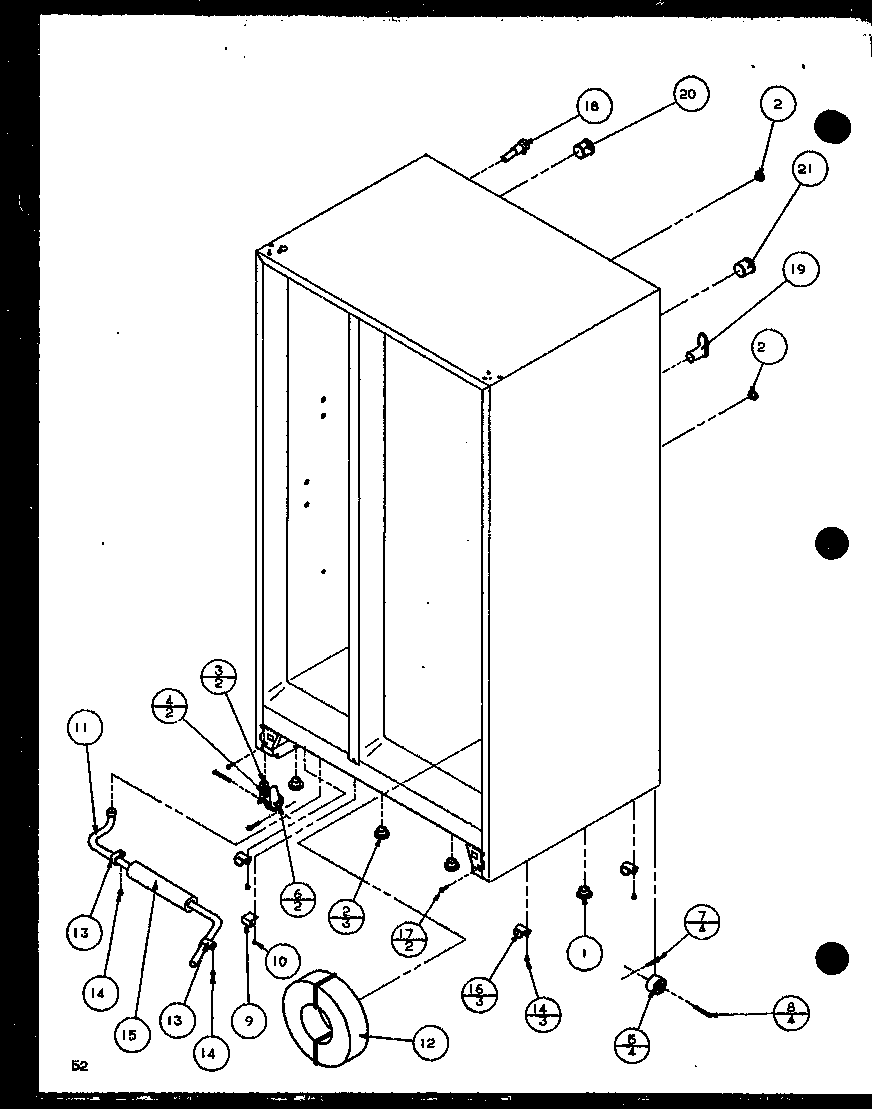 Amana SXD22J-P1116104W drain and rollers (sxd25jb/p1116403w) (sxd25jb/p1116404w) diagram