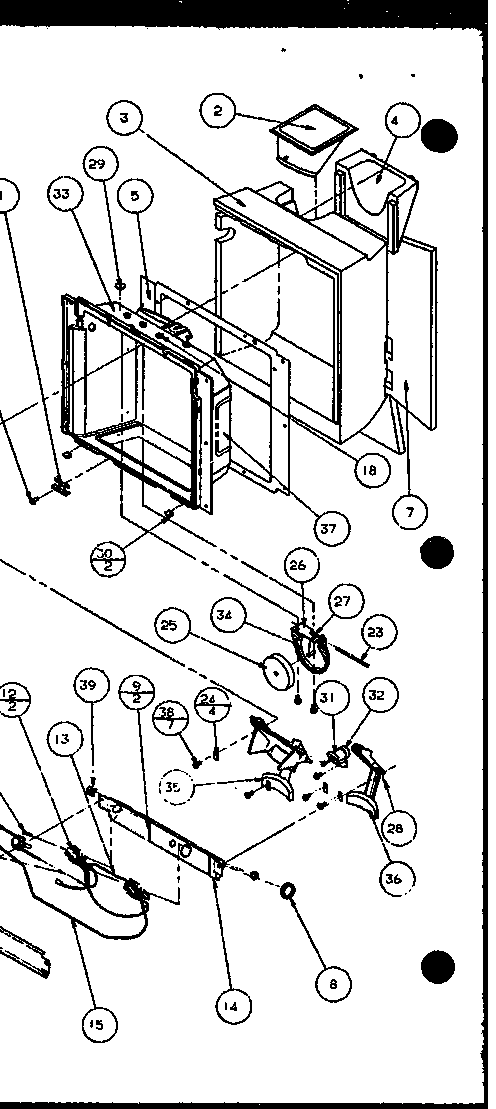 Amana SXD22J-P1116104W ice and water cavity (sxd25jp/p1116405w) (sxd25jp/p1116406w) diagram