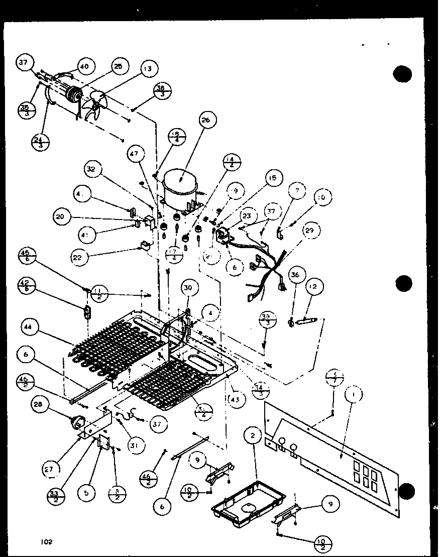 Amana SXD22J-P1116104W machine compartment (sxd22j/p1116103w) (sxd22j/p1116104w) diagram