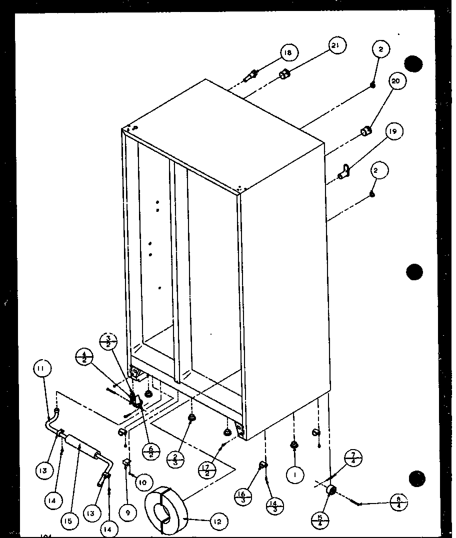 Amana SXD22J-P1116104W drain and rollers (sxd22j/p1116103w) (sxd22j/p1116104w) diagram