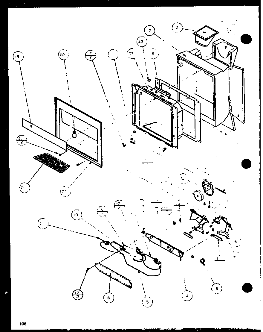 Amana SXD22J-P1116104W ice and water cavity (sxd22j/p1116103w) (sxd22j/p1116104w) diagram