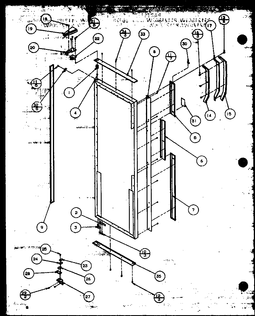 Amana 36508L-P1121708WL refrigerator door diagram