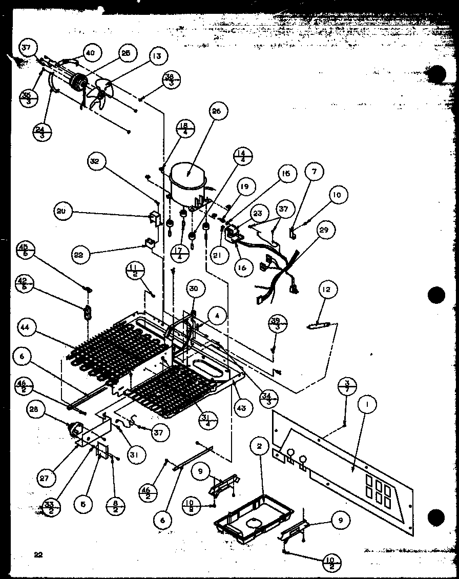 Amana 36508L-P1121708WL machine compartment (panasonic compressor) (36271w/p1121801ww) (36278l/p1121803wl) (36501w/p1121705ww) (36508l/p1121707wl) diagram
