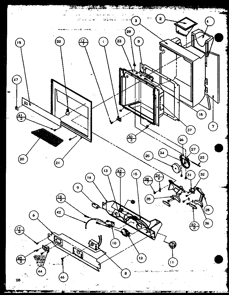 Amana 36508L-P1121708WL ice and water cavity (36271w/p1121802ww) (36278l/p1121803wl) (36278l/p1121804wl) (36501w/p1121706ww) (36508l/p1121707wl) (36508l/p1121708wl) diagram