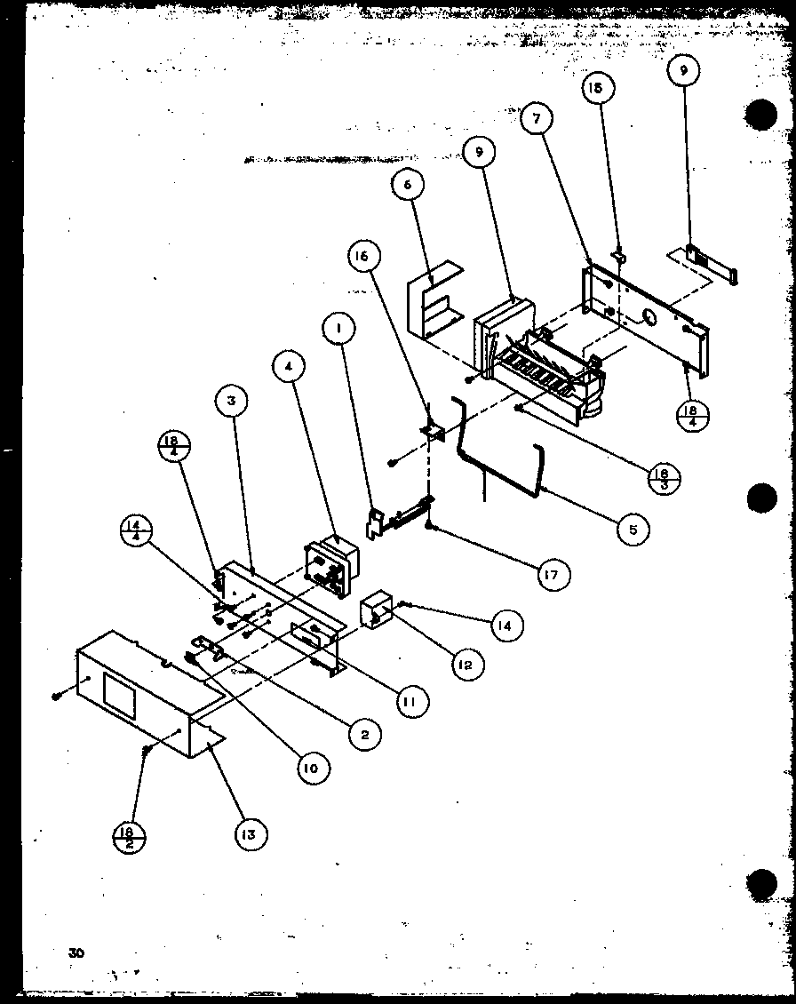Amana 36508L-P1121708WL @ice bucket and ice maker diagram