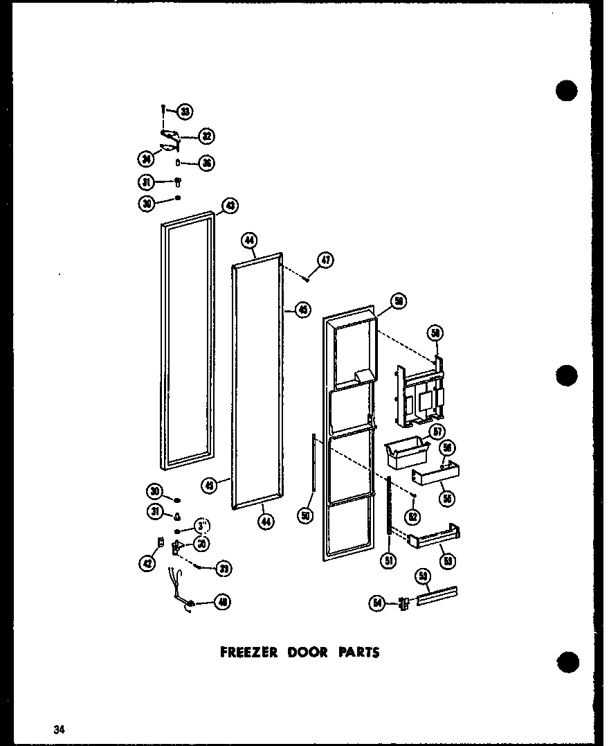 Amana SR17N-C-P60201-69WC freezer door parts diagram