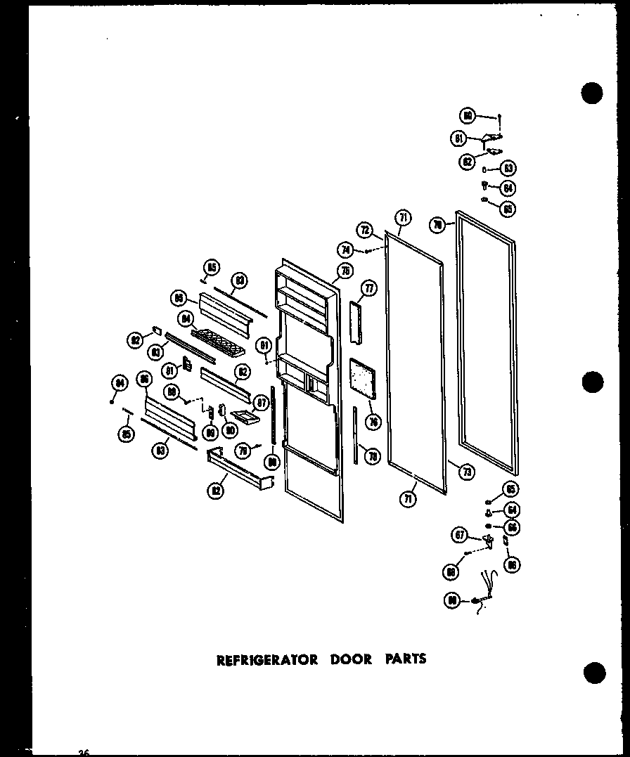 Amana SR17N-C-P60201-69WC refrigerator door parts diagram