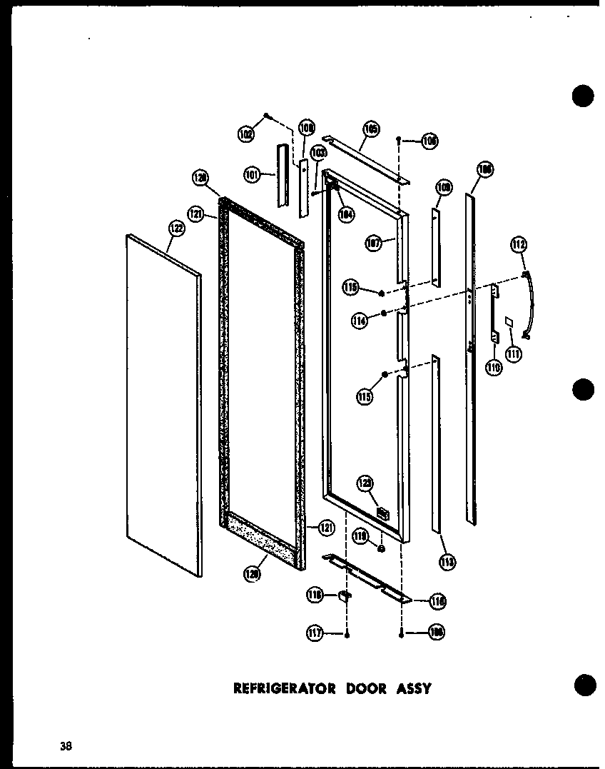 Amana SR17N-C-P60201-69WC refrigerator door assy diagram