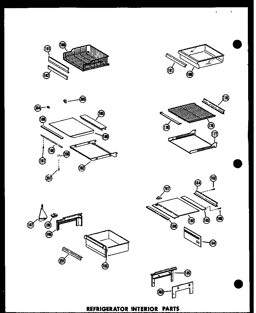 Amana SR17N-C-P60201-69WC refrigerator interior parts diagram