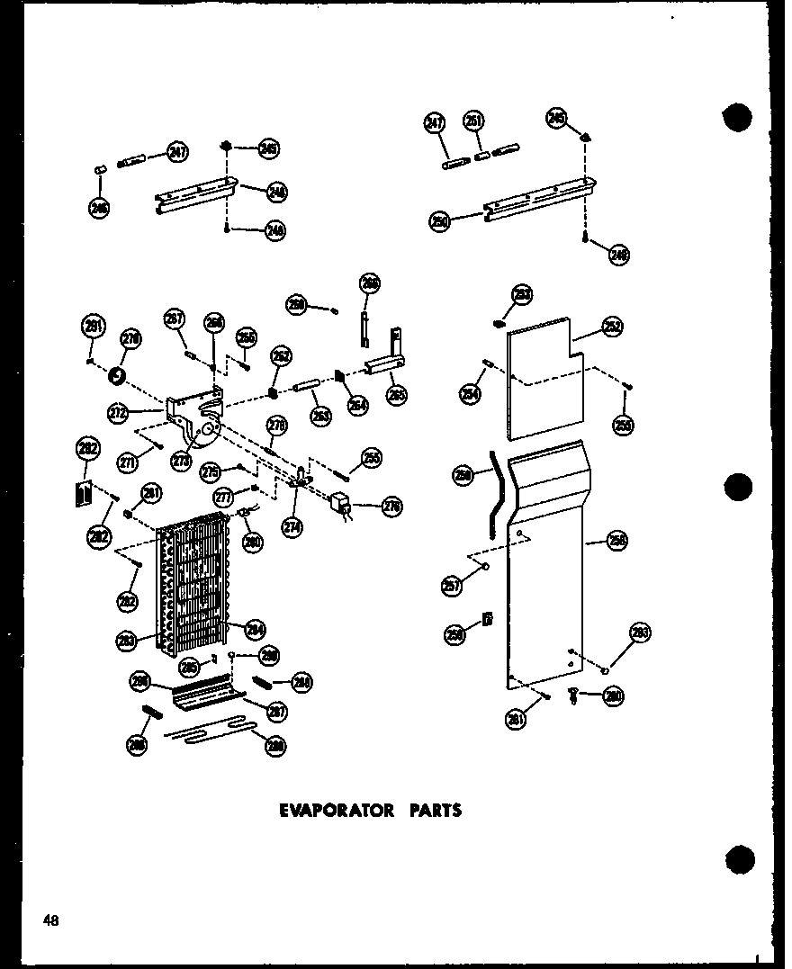 Amana SR17N-C-P60201-69WC evaporator parts diagram