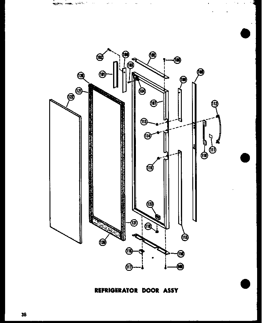 Amana SPN22N-AG-P60230-16WG refrigerator door assy diagram