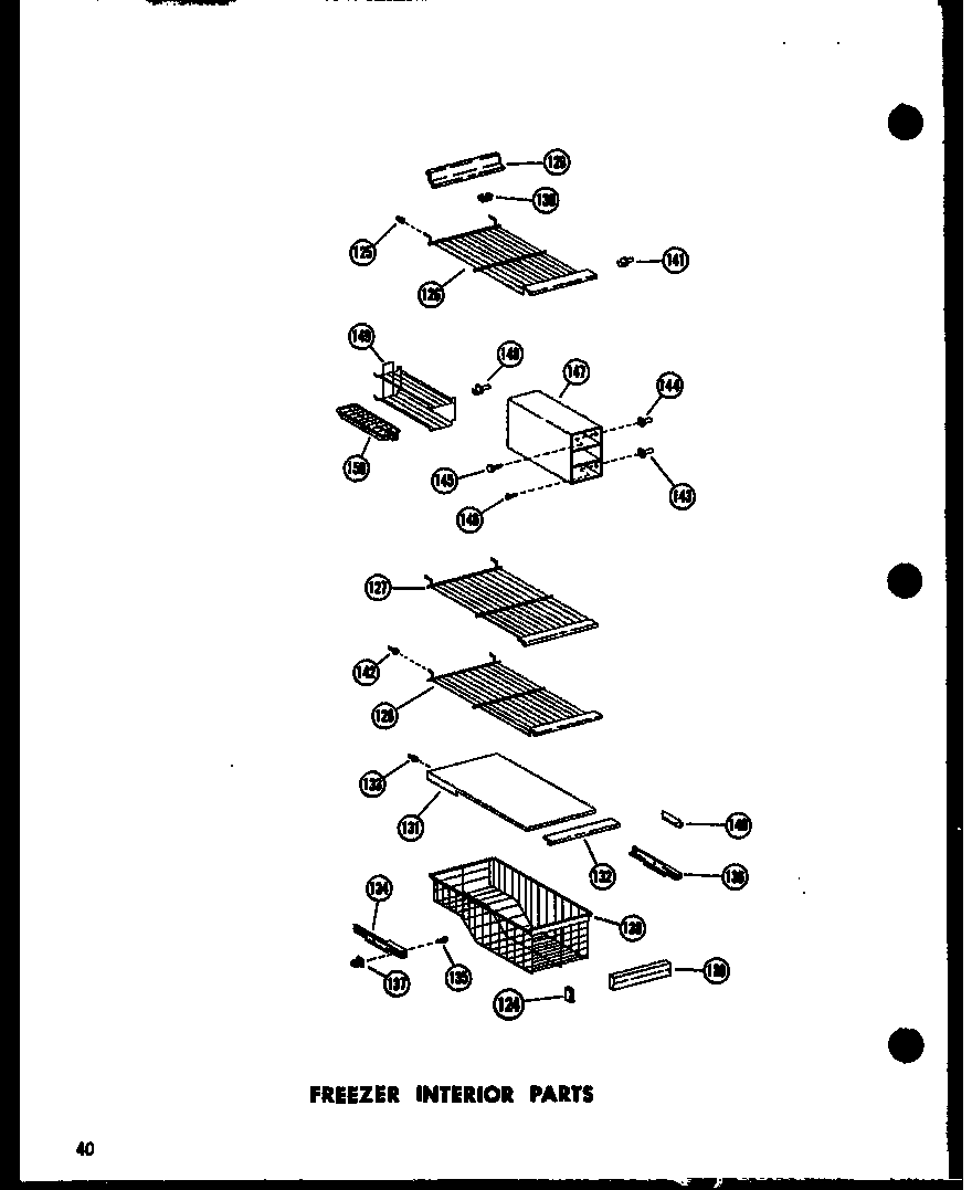 Amana SPN22N-AG-P60230-16WG freezer interior parts diagram