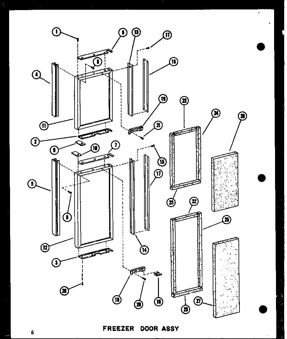 Amana SDI22B-P73320-44W freezer door trim diagram