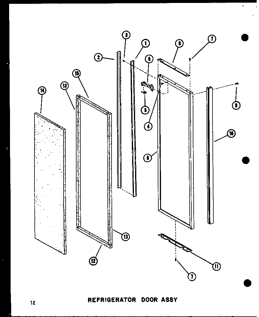 Amana SDI22B-P73320-44W refrigerator door trim diagram